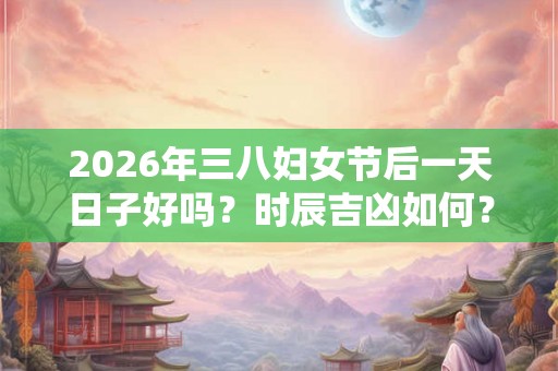 2026年三八妇女节后一天日子好吗?时辰吉凶如何? 2026年三八妇女节后一天日子好吗?时辰吉凶如何?