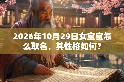 2026年10月29日女宝宝怎么取名，其性格如何？
