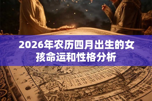 2026年农历四月出生的女孩命运和性格分析