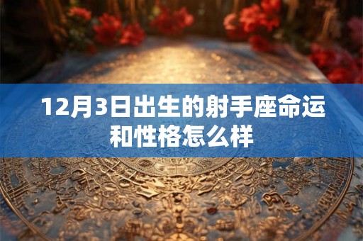 12月3日出生的射手座命运和性格怎么样