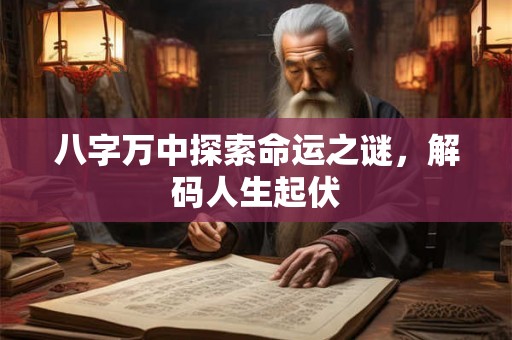 八字万中探索命运之谜,解码人生起伏 八字万中探索命运之谜,解码人生起伏