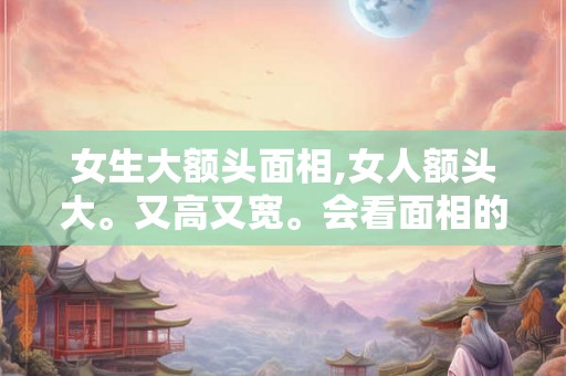 女生大额头面相,女人额头大。又高又宽。会看面相的进。