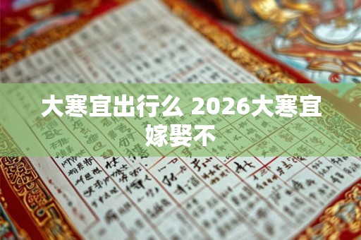 大寒宜出行么 2026大寒宜嫁娶不 大寒宜出行么 2026大寒宜嫁娶不