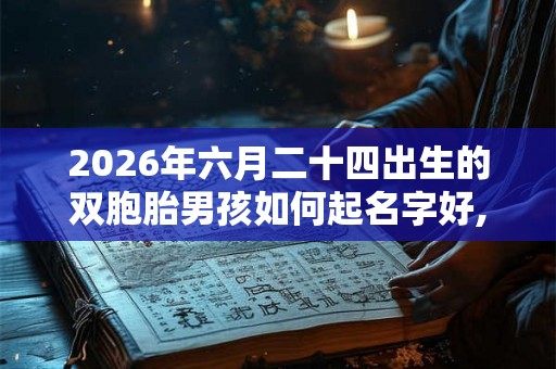 2026年六月二十四出生的双胞胎男孩如何起名字好,五行属什么？