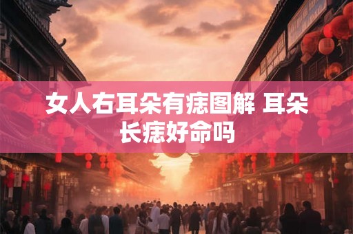 女人右耳朵有痣图解 耳朵长痣好命吗