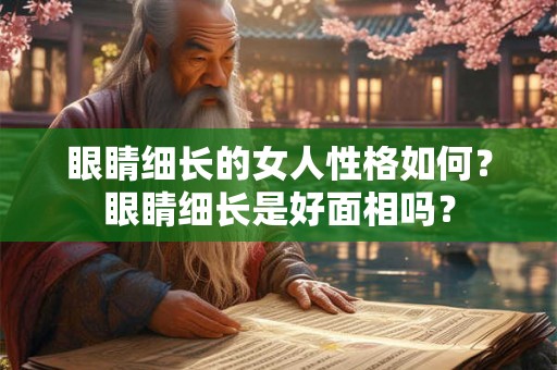 眼睛细长的女人性格如何？眼睛细长是好面相吗？