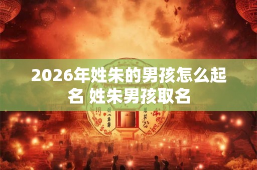 2026年姓朱的男孩怎么起名 姓朱男孩取名