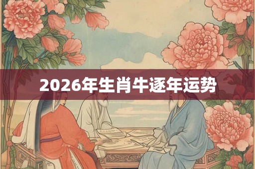 2026年生肖牛逐年运势 2026年生肖牛逐年运势
