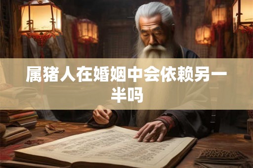 属猪人在婚姻中会依赖另一半吗