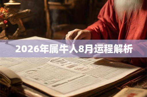 2026年属牛人8月运程解析 2026年属牛人8月运程解析