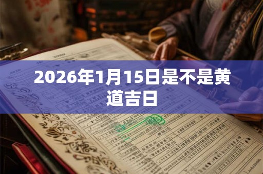 2026年1月15日是不是黄道吉日