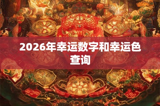 2026年幸运数字和幸运色查询