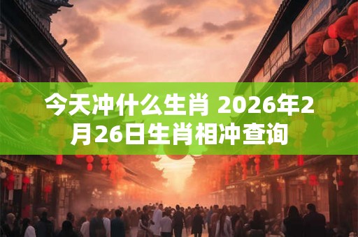 今天冲什么生肖 2026年2月26日生肖相冲查询