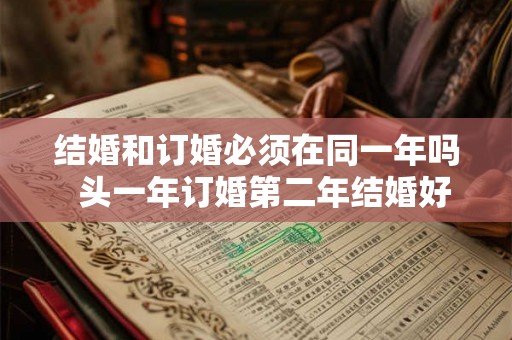 结婚和订婚必须在同一年吗  头一年订婚第二年结婚好不好