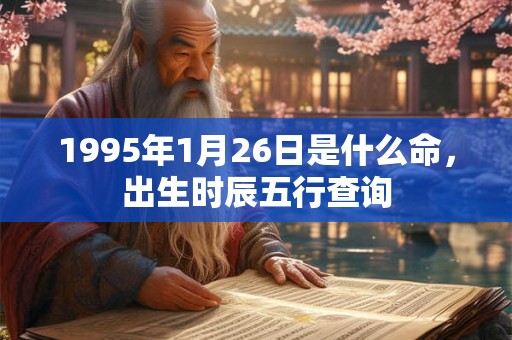 1995年1月26日是什么命，出生时辰五行查询