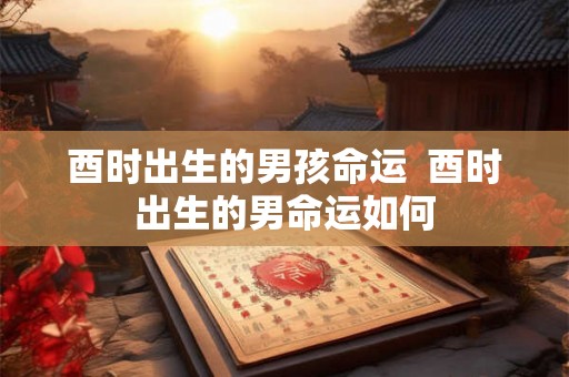 酉时出生的男孩命运 酉时出生的男命运如何 酉时出生的男孩命运 酉时出生的男命运如何