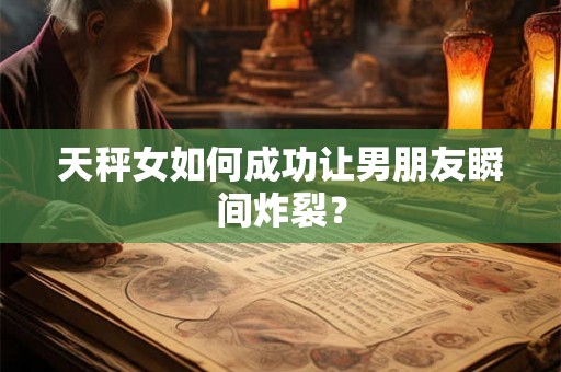 天秤女如何成功让男朋友瞬间炸裂？