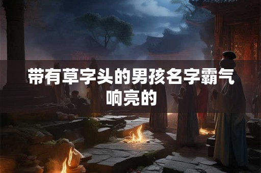 带有草字头的男孩名字霸气响亮的