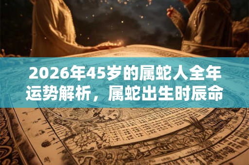 2026年45岁的属蛇人全年运势解析，属蛇出生时辰命运解析！