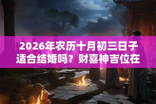 2026年农历十月初三日子适合结婚吗？财喜神吉位在哪？