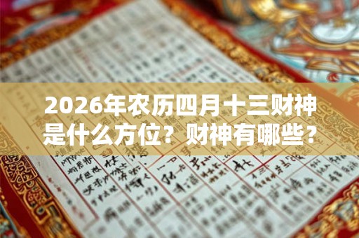 2026年农历四月十三财神是什么方位？财神有哪些？