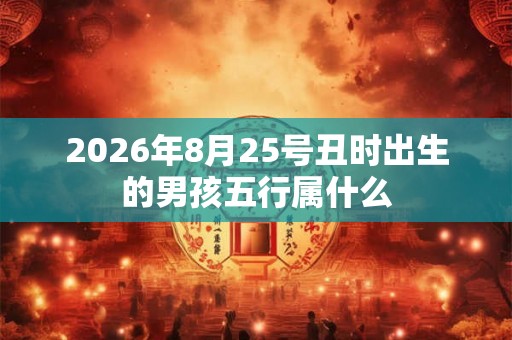 2026年8月25号丑时出生的男孩五行属什么
