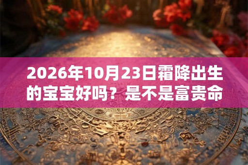 2026年10月23日霜降出生的宝宝好吗？是不是富贵命？