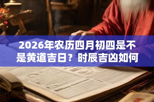 2026年农历四月初四是不是黄道吉日？时辰吉凶如何？