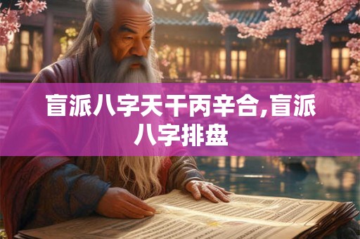 盲派八字天干丙辛合,盲派八字排盘 盲派八字天干丙辛合,盲派八字排盘