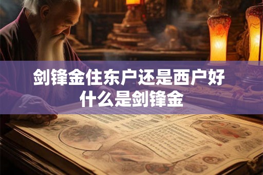 剑锋金住东户还是西户好 什么是剑锋金