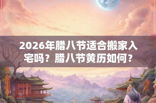 2026年腊八节适合搬家入宅吗？腊八节黄历如何？