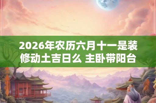 2026年农历六月十一是装修动土吉日么 主卧带阳台好不好