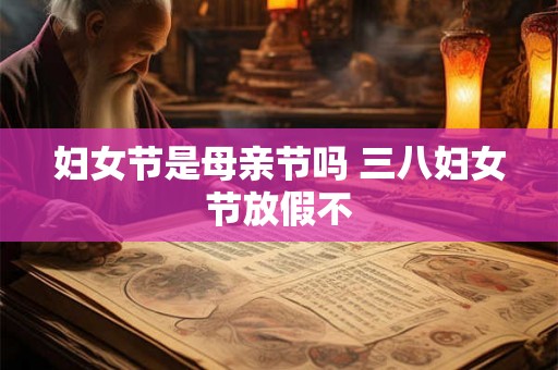 妇女节是母亲节吗 三八妇女节放假不