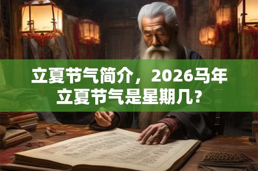 立夏节气简介，2026马年立夏节气是星期几？