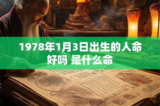 1978年1月3日出生的人命好吗 是什么命