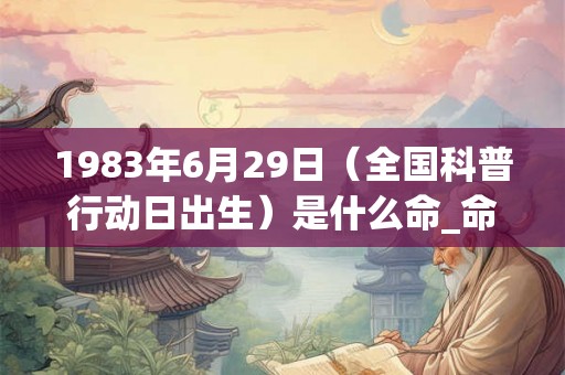 1983年6月29日（全国科普行动日出生）是什么命_命运如何