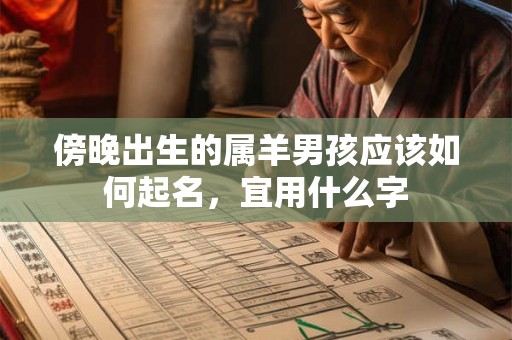 傍晚出生的属羊男孩应该如何起名，宜用什么字