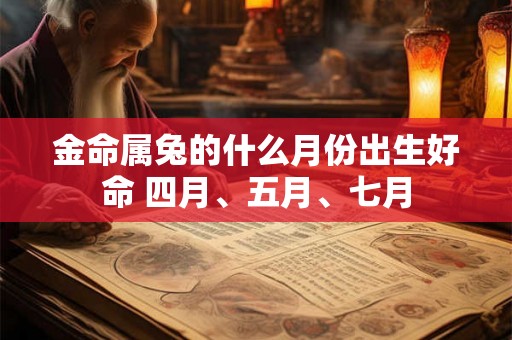 金命属兔的什么月份出生好命 四月、五月、七月