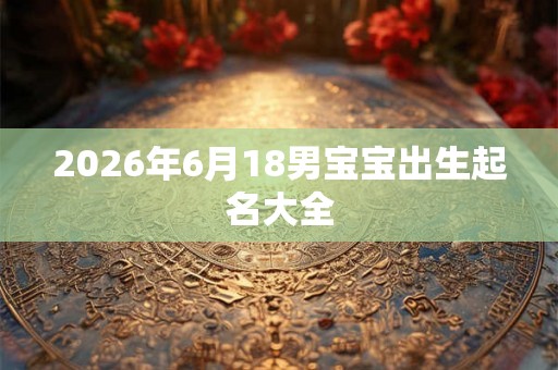 2026年6月18男宝宝出生起名大全 2026年6月18男宝宝出生起名大全