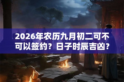 2026年农历九月初二可不可以签约?日子时辰吉凶? 2026年农历九月初二可不可以签约?日子时辰吉凶?