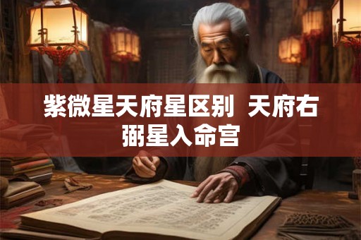 紫微星天府星区别  天府右弼星入命宫