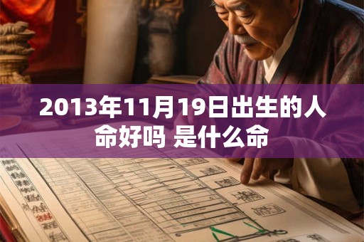 2013年11月19日出生的人命好吗 是什么命