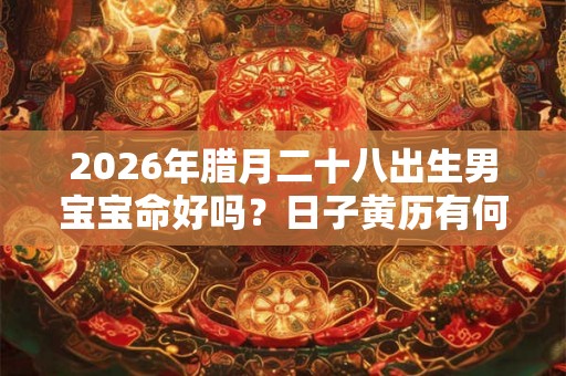 2026年腊月二十八出生男宝宝命好吗？日子黄历有何宜忌？