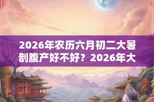 2026年农历六月初二大暑剖腹产好不好？2026年大暑生宝宝好吗？