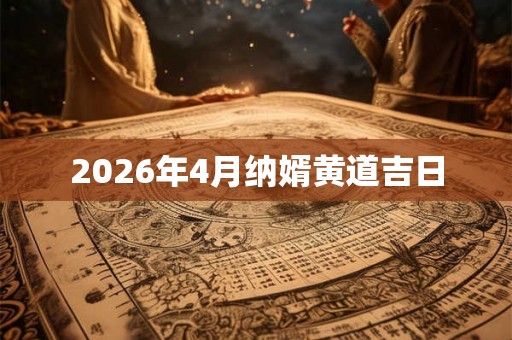 2026年4月纳婿黄道吉日