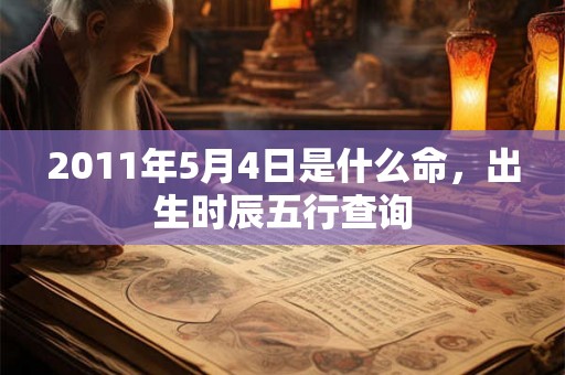 2011年5月4日是什么命，出生时辰五行查询