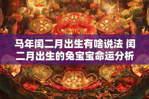 马年闰二月出生有啥说法 闰二月出生的兔宝宝命运分析