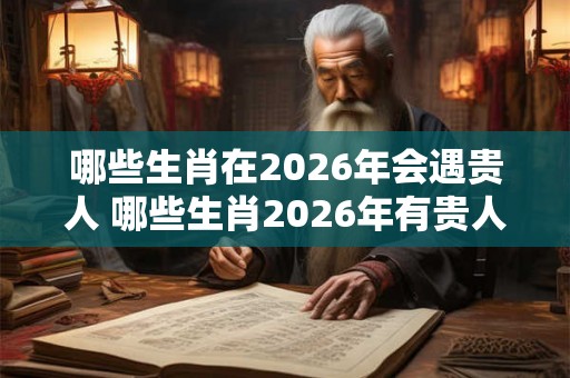 哪些生肖在2026年会遇贵人 哪些生肖2026年有贵人相助