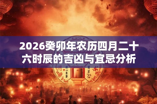2026癸卯年农历四月二十六时辰的吉凶与宜忌分析