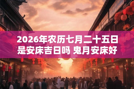 2026年农历七月二十五日是安床吉日吗 鬼月安床好不好